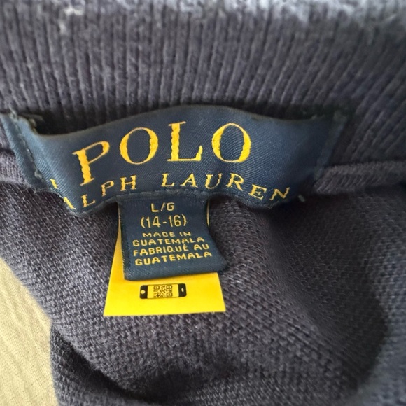 Polo Ralph Lauren Boys Navy Polo Shirt L (14-16) Red Pony Logo - Picture 2 of 7